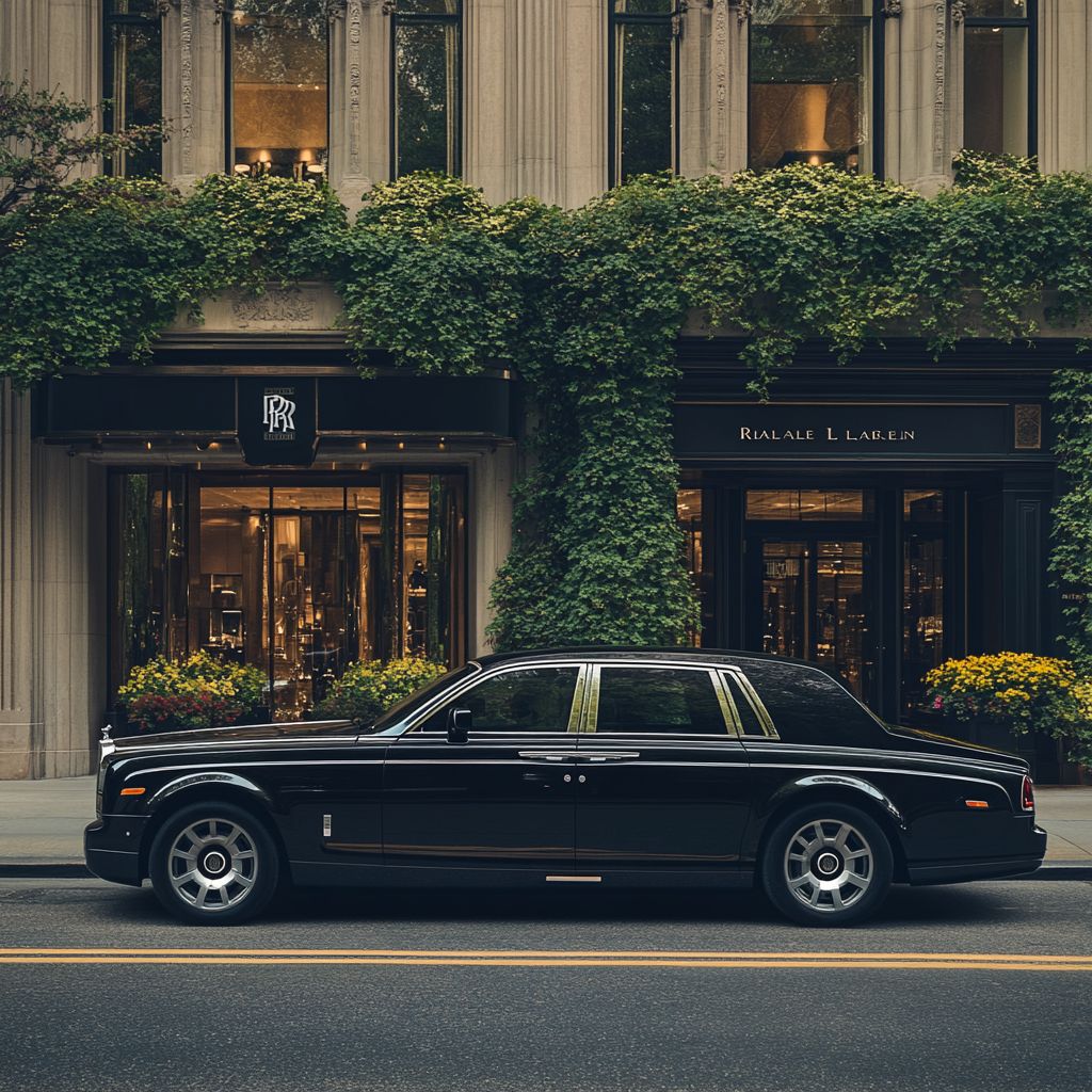 Black sedan car service with chauffeur waiting at door - SeaTac Transportation